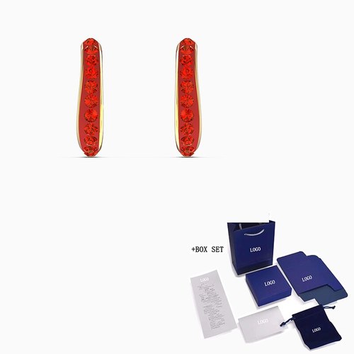 2021 패션 SWA 새로운 요소 피어싱 귀걸이 화려한 붉은 불 기호 장식 여성 주얼리 선물