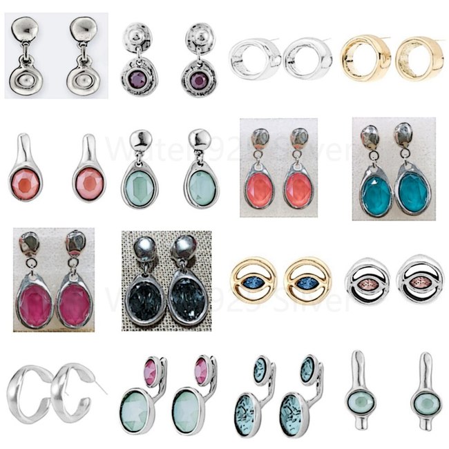 여성을 위한 새로운 인기 고품질 다채로운 지르콘 UNO 합금 귀걸이 패션 주얼리 공장 직접 무료 배송, 2021