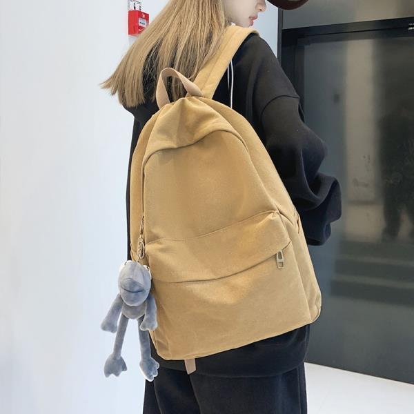 캔버스 여자 가방 학생 학교 가방 10 대 소녀에 품질 솔리드 컬러 여자 가방 레저 여행 Bookbag