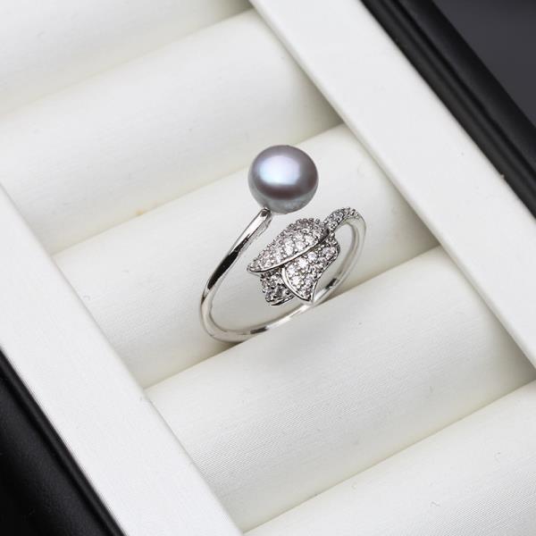 925은반지 여자 천연 담수 진주 반지 주문제작 커스텀 여자 반지 고급 보석 기념일