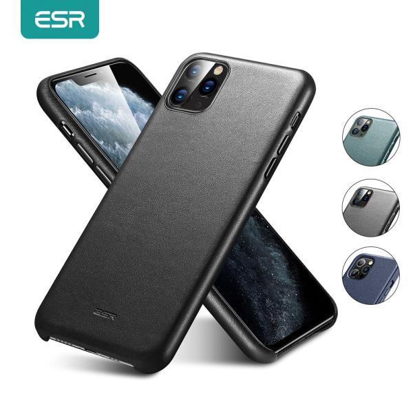 ESR for iPhone 11 Case iPhone 12 용 천연가죽 케이스 11 Pro Max 보호 커버 iPhone 11 용 고급 케이스 Cow Leather