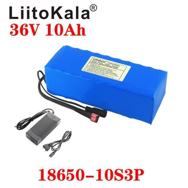 LiitoKala 36 v 10Ah 10S3P 18650 충전식 배터리 변형 자전거 전기 자동차 배터리 충전기 리튬론  36 V 2A 충전기