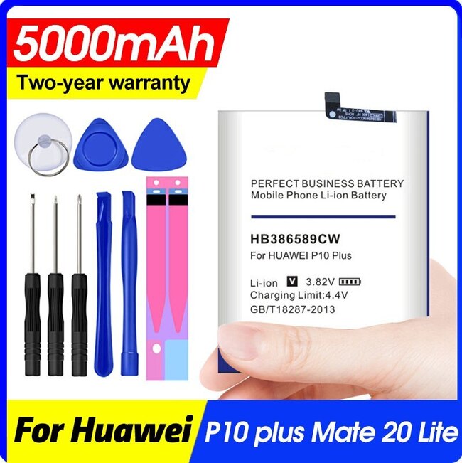 HUAWEI-P10 PLUS /MATE 20 LITE 용 HB386289ECW 5000MAH 화웨이 P10 플러스/메이트 라이트 배터리 MAH