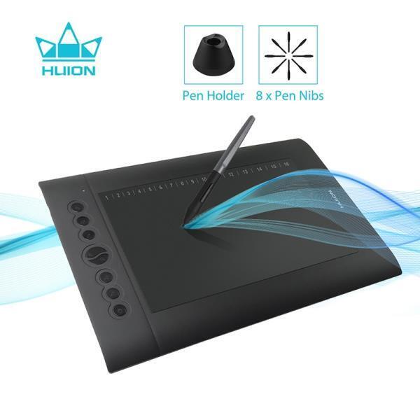 HUION H610 PRO V2 그래픽 태블릿 전문 드로잉 디지털 태블릿 배터리없는 스타일러스 펜 타블렛 틸트 지원 8192 레벨