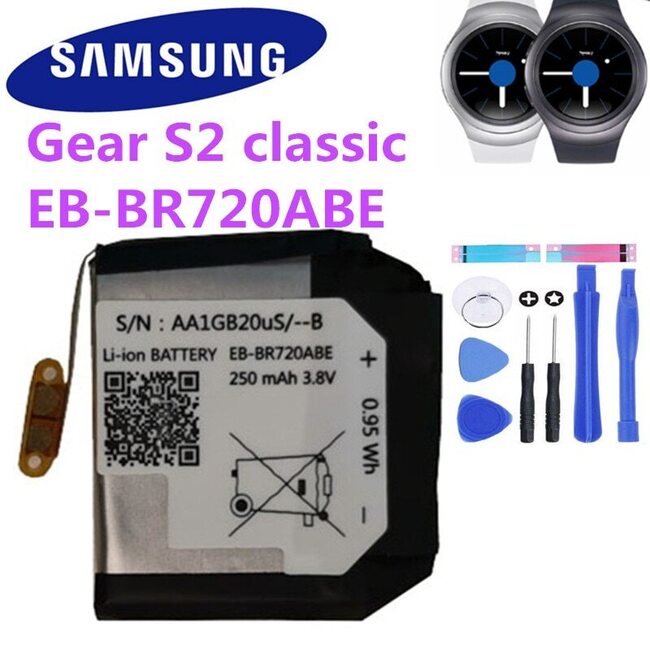 오리지날 배터리 EBBR720ABE 삼성 기어 S2 클래식 SMR720 R720 SMR732 R732 250MAH