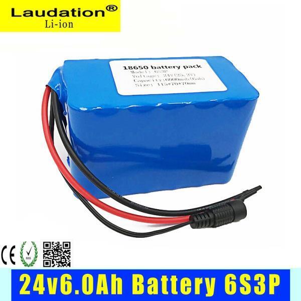 24 v 배터리 6Ah 6S3P 18650 배터리 리튬 배터리 24 v 전기 자전거 오토바이/전기/리튬 이온 배터리 팩 BMS Laudation