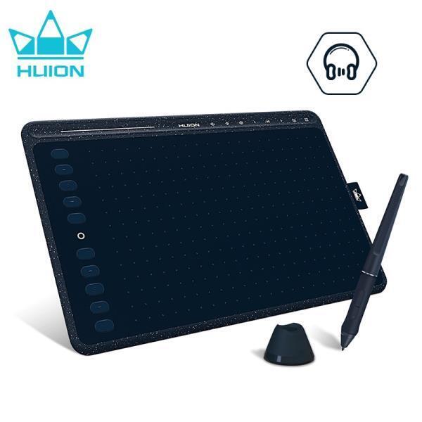 HUION 8192 레벨 그래픽 태블릿 HS611 디지털 드로잉 태블릿 익스프레스 키 바 포함 배터리없는 펜 지원 틸트 기능