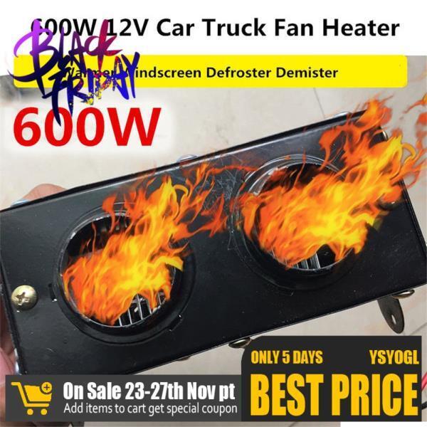 12/24v 600w 자동차 팬 히터 전기 히터 2 공기 배출구 2 해동 용 냉각 팬 Demist Deicing Instant Heating Glass Defroster