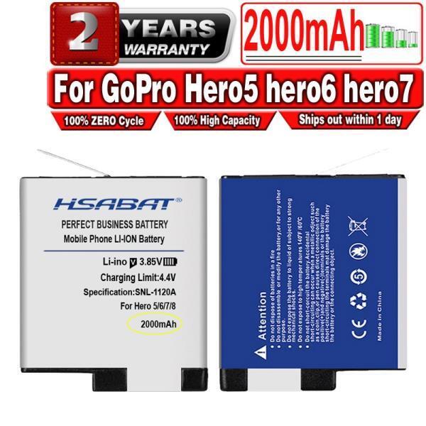 HSABAT 2000mAh AHDBT501 높은 용량 배터리 GoPro Hero 7 hero 6 hero 5 Hero5 Hero6 Hero7 용