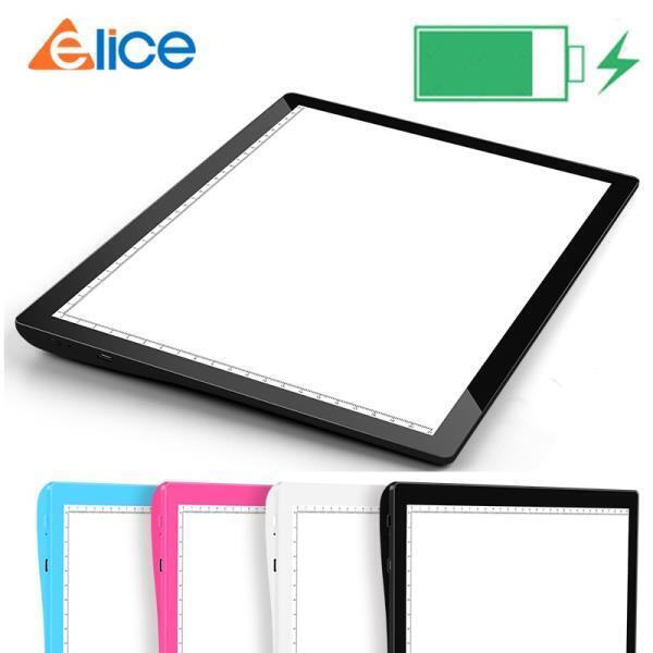 Elice배터리 스타일 지원 충전 기능 LED 드로잉 태블릿 디지털 그래픽 패드 트레이싱 드로잉 보드