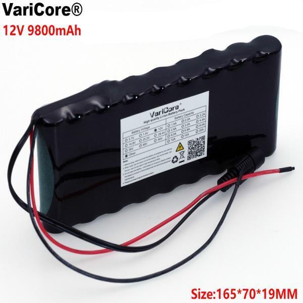 VariCore 12 v 9.8Ah 3s1p 9800mAh 18650 충전식 배터리 CCTV 모니터 배터리 팩 PCB 12.6V 보호 보드 포함