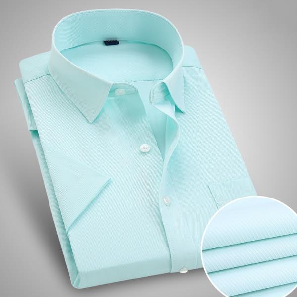 남성 반팔 드레스 셔츠, 여름솔리드 슬림핏 캐주얼 소셜 편안하고 통기성 좋은 얇은 상의