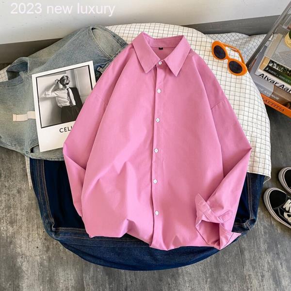 색10 품질 2022 봄셔츠 캐주얼 버튼 남성 블라우스 상의 L07