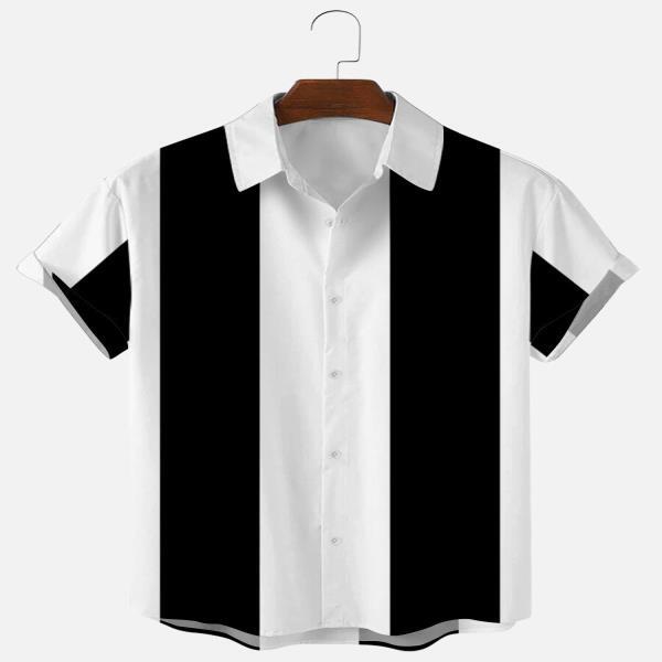 뉴솔리드 컬러 스트라이프남자 티셔츠프린팅 여름 비치 캐주얼 심플 고품질 셔츠 하와이안 2022