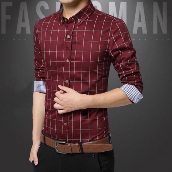 버튼 싱글 브레스트 셔츠 긴팔 탑 남성 공식 camisas de hombre masculina рубашка мужская