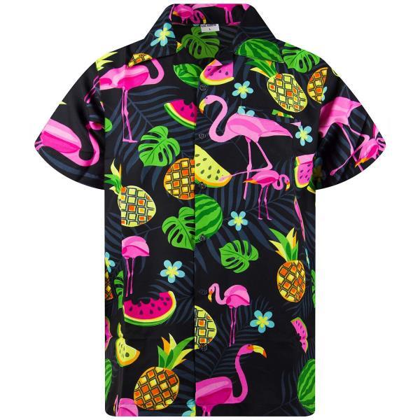 여름 남성 하와이 셔츠 플라밍고 비치 의류 블라우스 Camisa Masculina