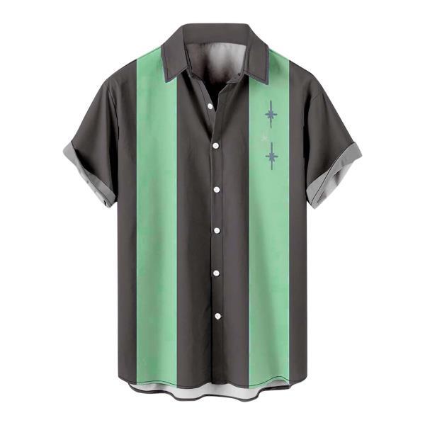 디자이너 남성 셔츠 여름 시원한 얇은 하라주쿠 옷깃 칼라 염색 그라데이션 코튼 스트릿 camisas