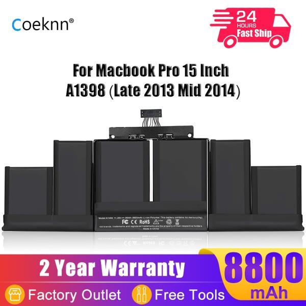 Coenn 11.26V A1494 노트북 배터리 Apple Macbook Pro 15 &amp;quot;A1398 Retina 2013  후반 및 2014 중반 ME293 ME294 MG
