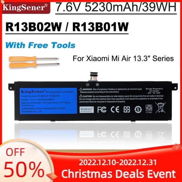 KingSener- 노트북 배터리 R13B01W R13B02W, 7.6V, 5230mAh, 샤오미 Mi 에어 13.3 &amp;quot;시리즈 태블릿 PC 39WH