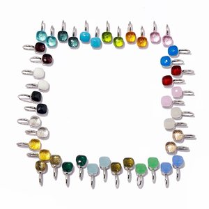 고품질 캔디 스타일 펜던트 23 색 크리스탈 드롭 귀걸이 여성용 패션 주얼리 워터 구리 클래식 CN (원본)