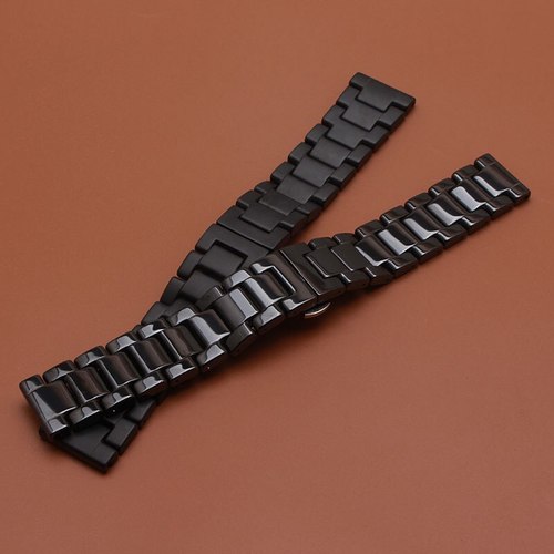 매트 블랙 시계 밴드 세라믹 또는 세련된 스마트 손목 기어 S2 S3 18MM 20MM 22MM 패션 스트랩