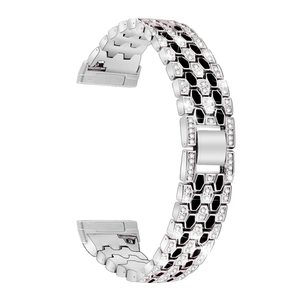 FITBIT 감각에 대 한 절묘 다이아몬드 팔찌 VERSA 3 시계 밴드 여성 VERSA3 스트랩 조정 가능한 금속 손목 벨트 액세서리