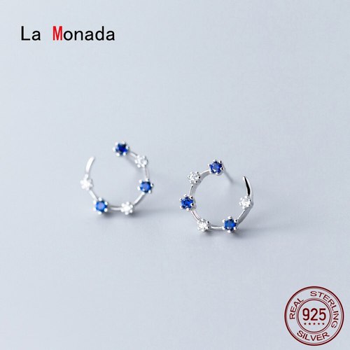 LA MONADA C 스타 여성 귀걸이 피어싱 귀 925 작은 실버 패션 소녀 스터드