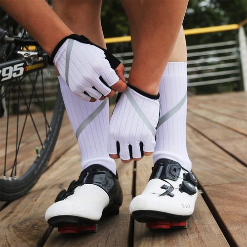 사이클링 장갑 높은 반사 ANTI-SLIP MTB 도로 자전거 양말 남자 여성 절반 손가락 세트