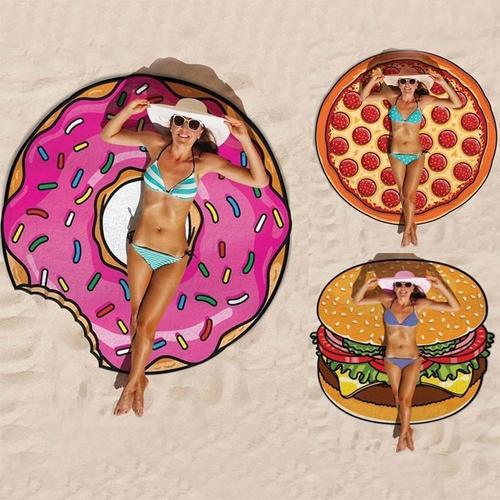 파인애플 도넛 태피스트리 피크닉 매트 비치 담요 폴리에터 다기능 휴대용 야외 캠핑 장비