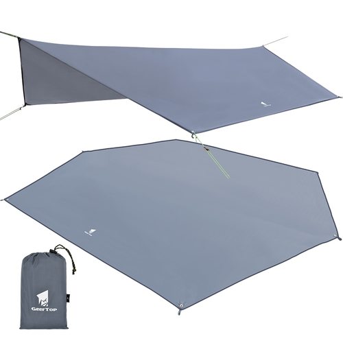 GEERTOP 캠핑 텐트 방수 초경량 육각 매트 야외 하이킹을위한 운반 가방과 휴대용 소형 발자국