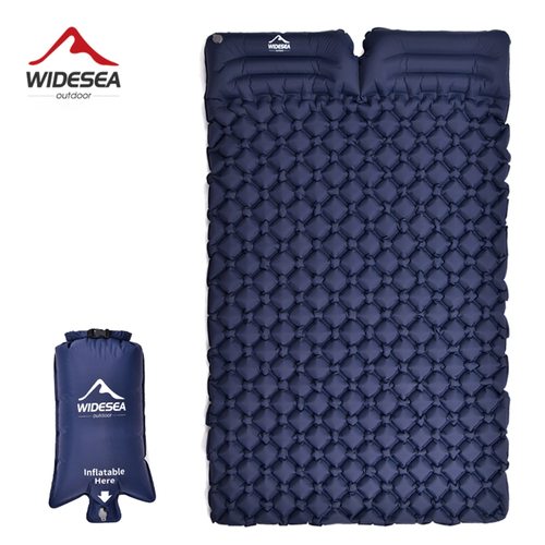 WIDESEA 캠핑 더블 풍선 매트리스 야외 수면 패드 침대 초경량 접이식 여행 에어 매트 쿠션 습기 방지