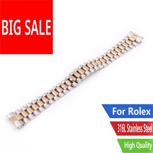 CARLYWET 20MM GOLD 316L STAINLESS STEEL SOLID CURVED END SCREW LINKS REPLACEMENT WRIST WATCH BAND BR