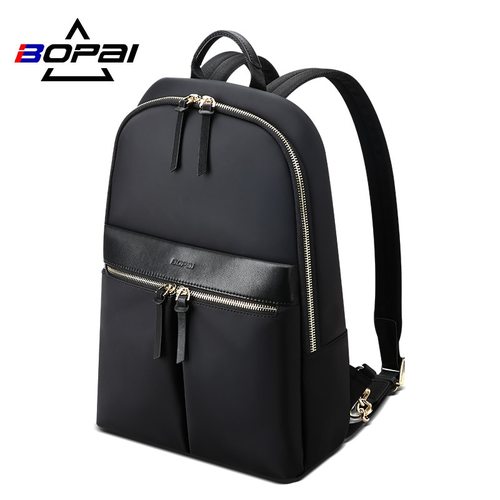 BOPAI  비즈니스 여성 배낭 가벼운 방수 노트북 지갑 여행 대용량 패션 백팩 얇은 가방
