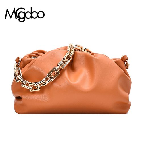 MGCDOO 패션 클라우드 만두 가방  여성 두꺼운 체인 핸드백 심플 고품질 어깨 8 색
