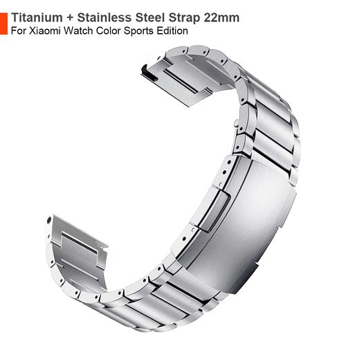 티타늄 합금 + 금속 스테레스 스틸 걸쇠 스트랩 MI XIAOMI 시계 컬러 스포츠 에디션 밴드 팔찌
