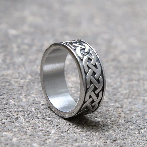 빈티지 바이킹 스테레스 스틸 셀틱스 매듭 반지, 북유럽 남성 반지 오딘 룬 여성 패션 쥬얼리 선물