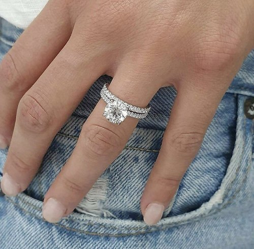 여성을 위한 간단한세트 반지 S925 실버 커플 큐빅 지르코니아세트 신부 웨딩 약혼 고급 보석 드롭 배송