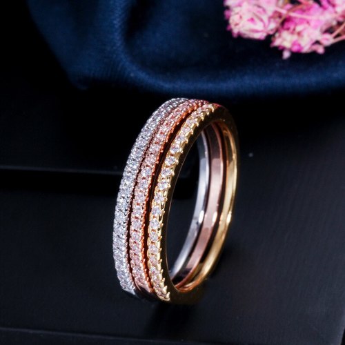 패션 3 PCS 925 스털링 실버 만든 MOISSANITE 보석 웨딩 약혼 다이아몬드 반지 파인 쥬얼리 세트