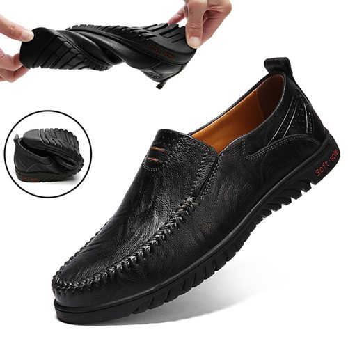 천연가죽 MOCCASINS 남자 신발 슬립 공식적인 로퍼 플랫 게으른 방수 캐주얼 패션 워킹