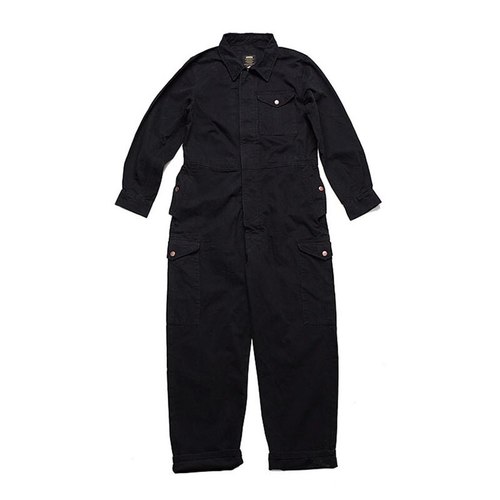 블랙 박시 멀티 포켓 작업 COVERALL 망화물 점프 슈트 남자 작업자 유니폼 오버올 긴 소매 패션