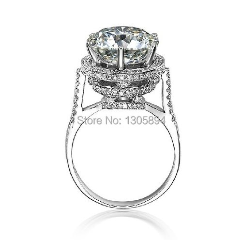 솔리드 플래티넘 PT950 5CT 다이아몬드 여성 결혼 반지 완월한 생일 선물 영원히 지속