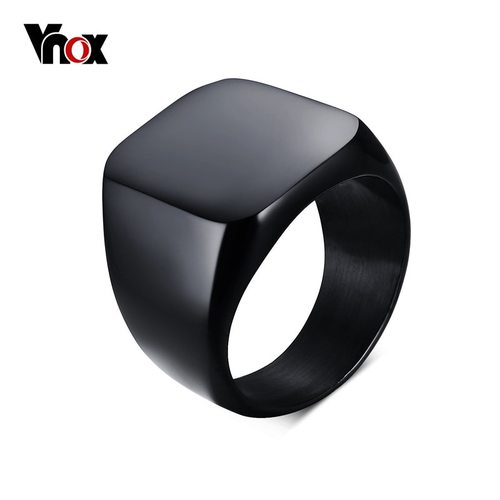 VNOX 남성 장 반지 멋진 패션 개성 스테레스 스틸 5 색 파티 쥬얼리