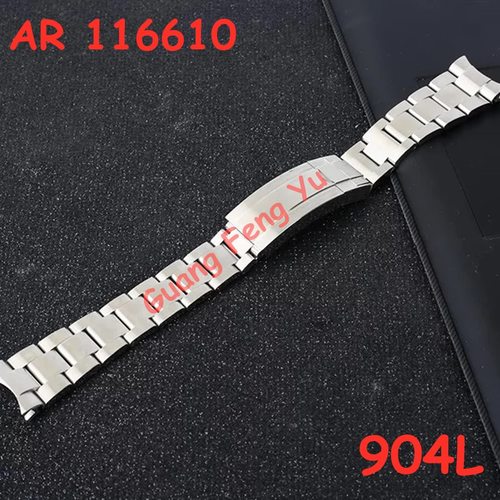 116610 오리지널 AR 팩토리 904L 스틸 스트랩, V3 버전, 스트랩 버클 코드 E5N