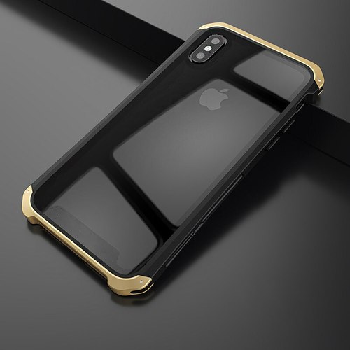 충격 방지 알루미늄 금속 범퍼 아이폰 XR X XS 맥스 케이스 강화 유리 뒷면 커버 11 프로 7 8 플러스 FUNDA
