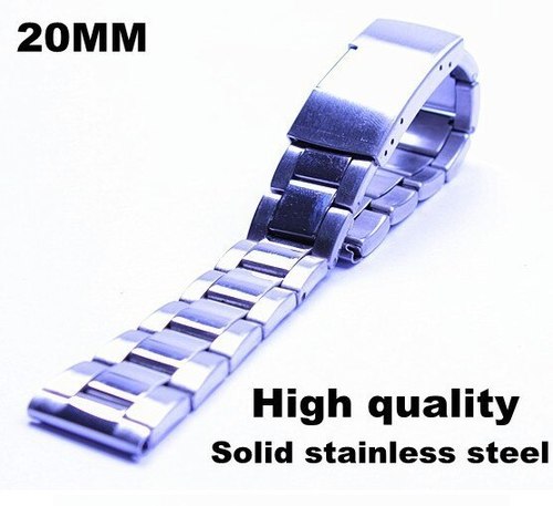10 20MM 솔리드 스테인레스 스틸 시계 스트랩 금속 밴드-81011Q