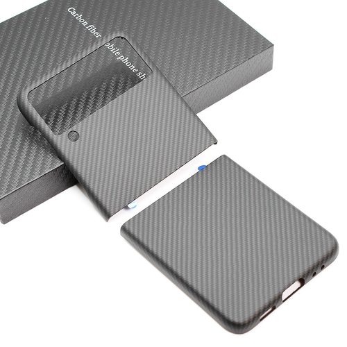 삼성 갤럭시 Z 플립 3 라이트 얇은 고강도 600D 아라미드 보호 쉘에 ISTORE 탄소 섬유 전화 케이스