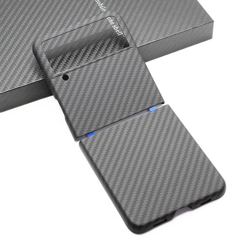 삼성 갤럭시 Z 플립 3 라이트 얇은 고강도 아라미드 보호 쉘에 ISTORE 탄소 섬유 전화 케이스
