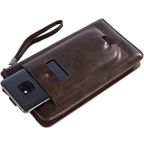 남성용 긴 휴대폰 지갑 고품질의 가죽 카드 홀더 MONI 가방 지퍼 클러치 대용량 핸드백