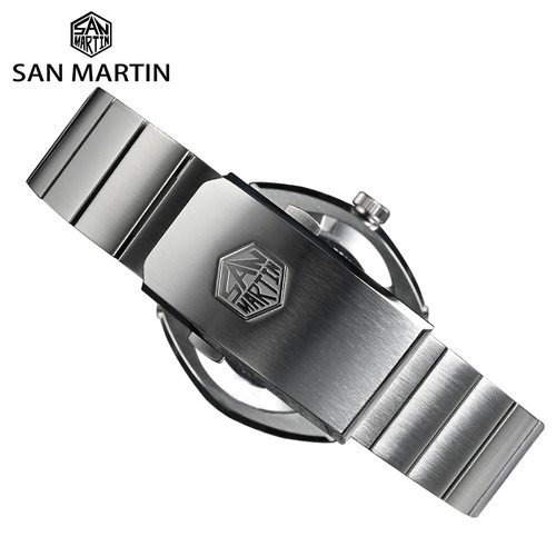 산 마틴 팔찌 고품질 316L 단단한 스테인리스 시계 부속 2 개의 연결 편평한 끝 20MM 솔질 걸쇠 보편적 인 결박