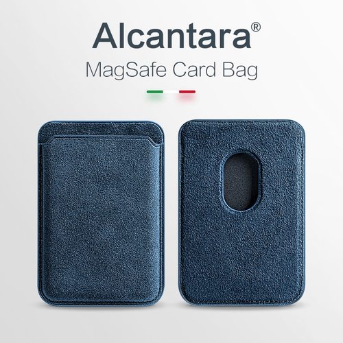 SANCORE ALCANTARA WALLET WITH MAGSAFE 마그네틱 카드 가방 FOR IPHONE 12 12PRO MAX 미니 케이스 백 커버 홀더